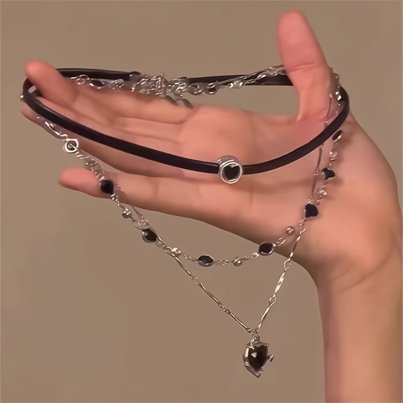 Women'S Gothic Formal Wear - Gotycki warstwowy naszyjnik w kształcie serca,