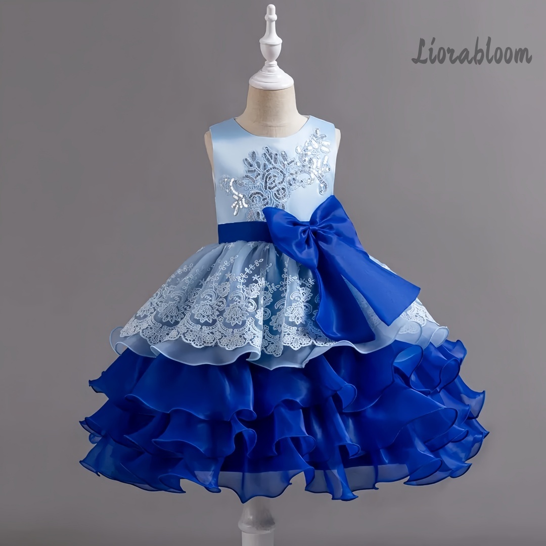 Formal Women'S Wear - Sukienka dla dziewczynki z dużą kokardą,