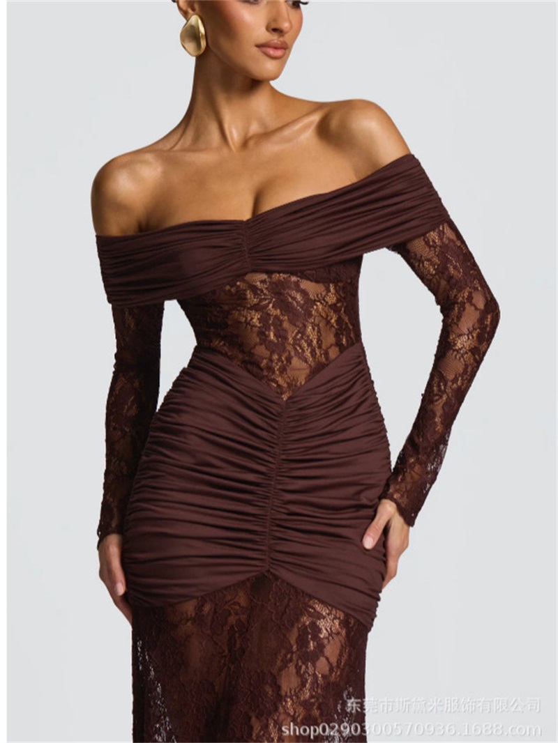Women Formal Party Wear Dress - Seksowna Koronkowa Sukienka na Bal Maturalny