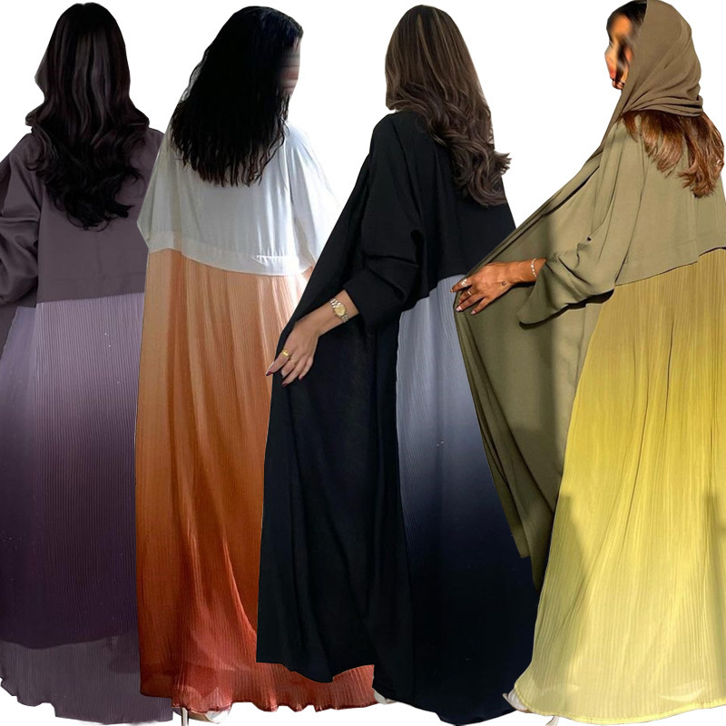 Women Formal Wear Stitching - Muzułmańska damska plisowana abaja w stylu