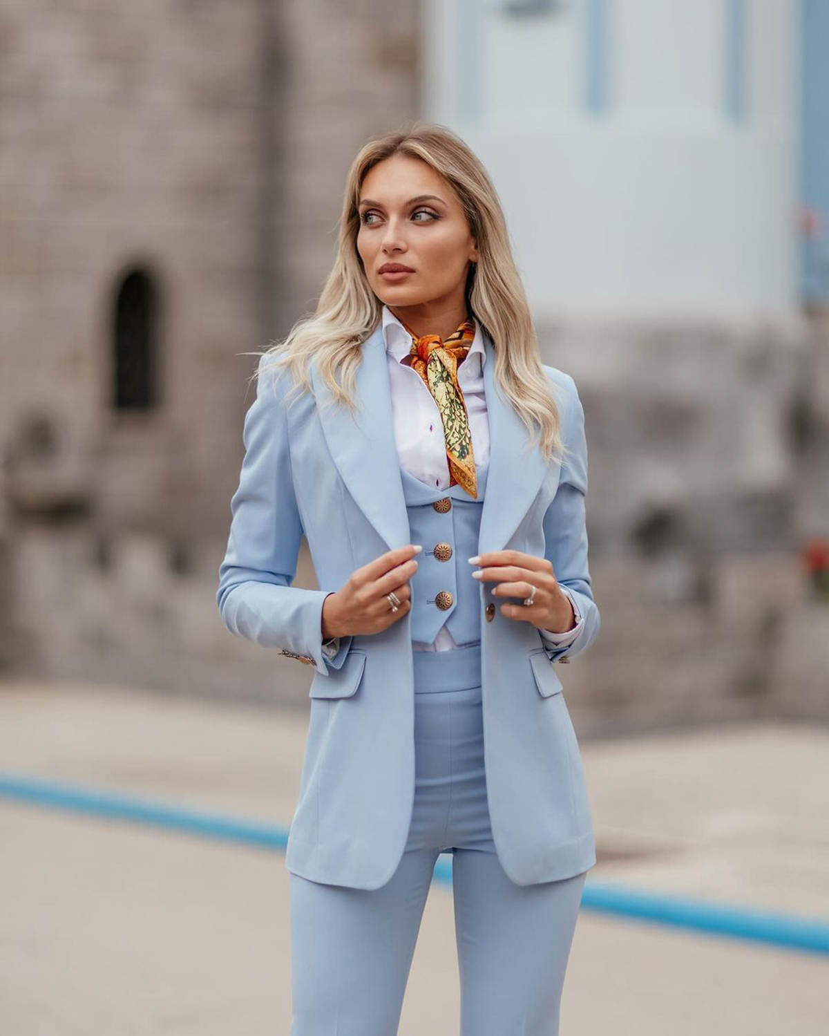 Damskie garnitury wizytowe błę – Women Formal Party Wear Dress recenzja i cena