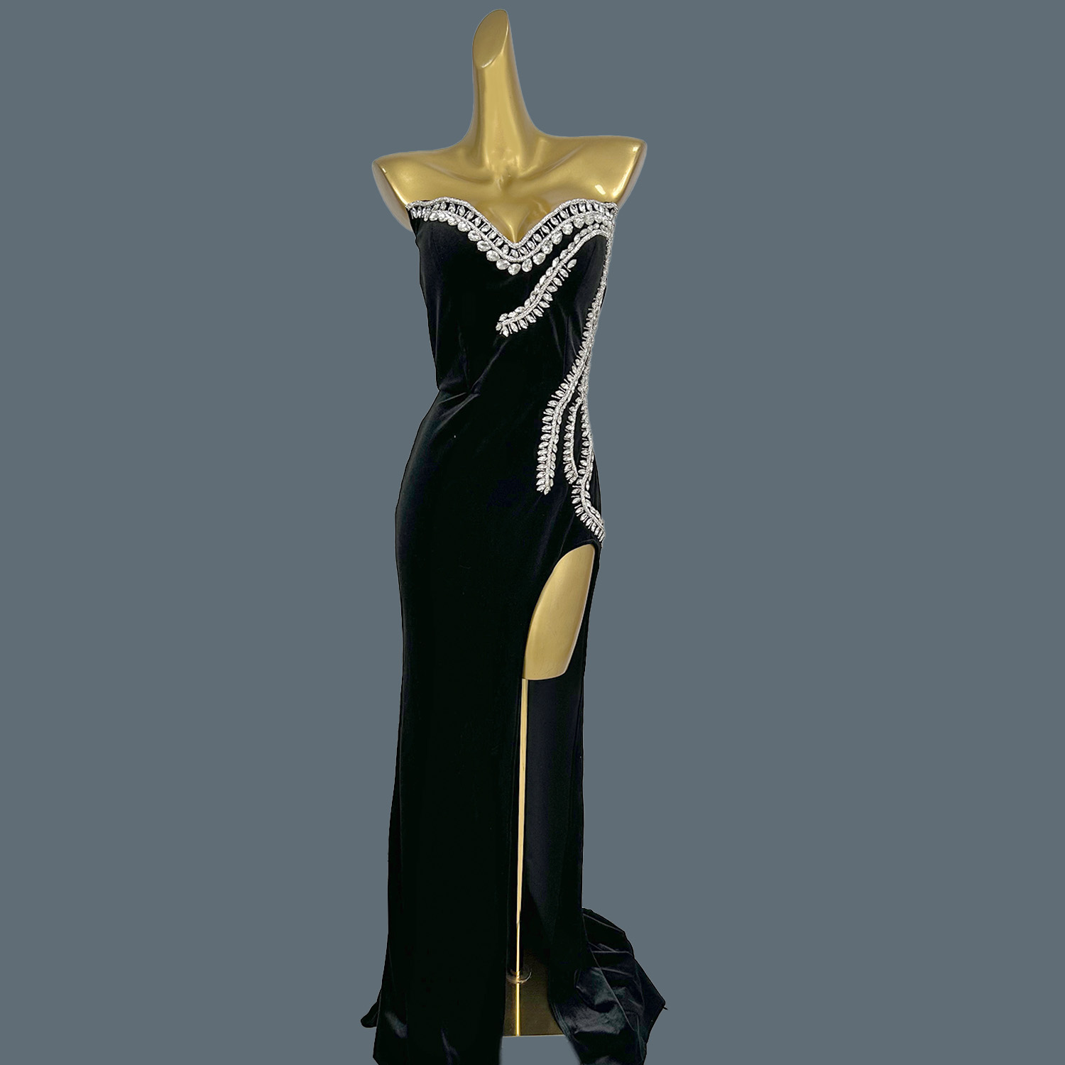 Czarna aksamitna suknia do zie – Women Formal Wear Photoshoot recenzja i cena
