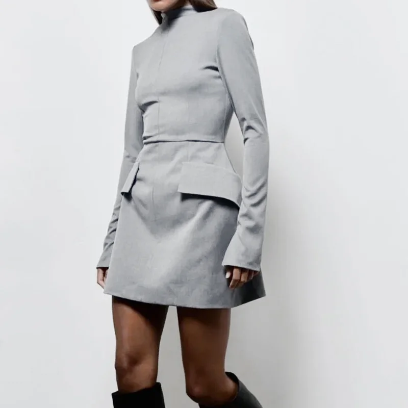 Kobiety jednolity kolor Slim F – Wrap Dress Work recenzja i cena
