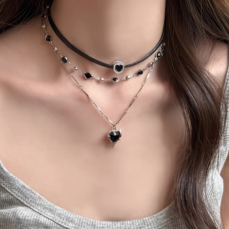 Gotycki warstwowy naszyjnik w  – Women'S Gothic Formal Wear recenzja i cena