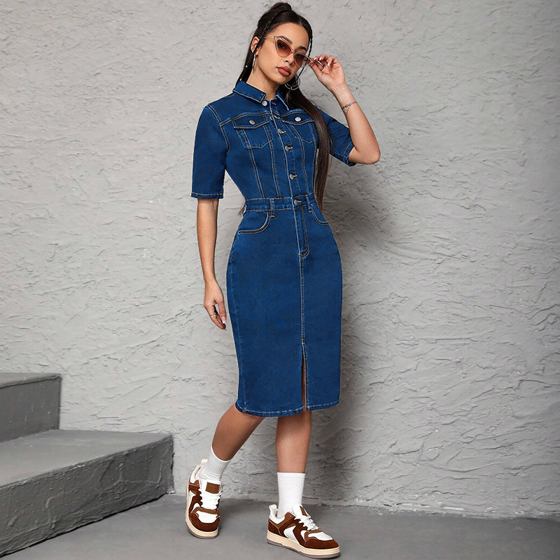 Długa sukienka damska z kołnie – Wrap Dress Work recenzja i cena