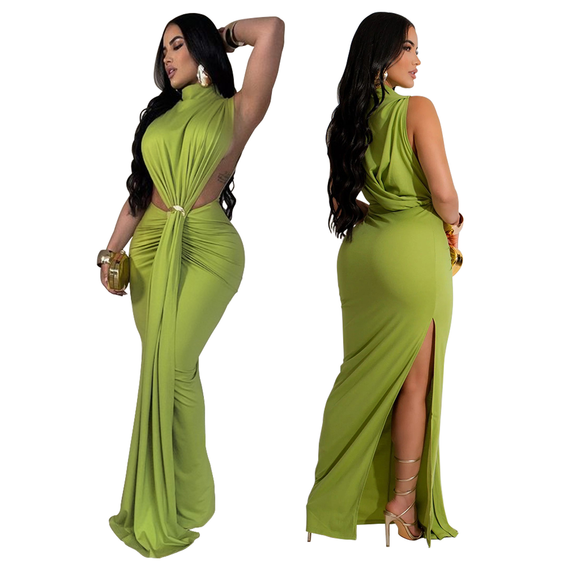 Długa Sukienka Damska Suknie S – Wrap Dress Work recenzja i cena