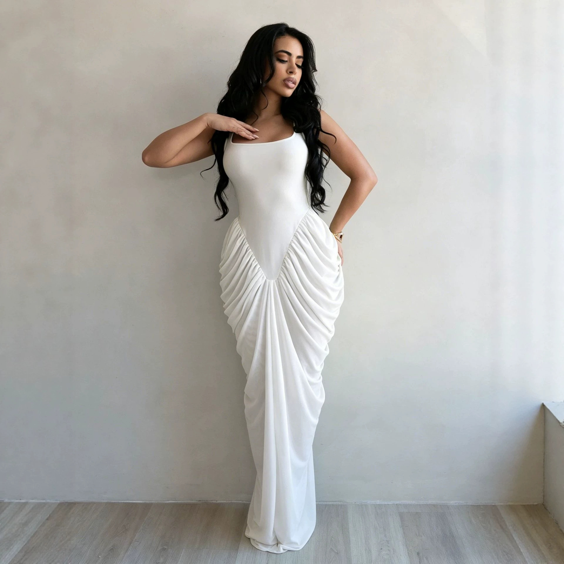 Długa Sukienka Damska Suknie S – Wrap Dress Work recenzja i cena