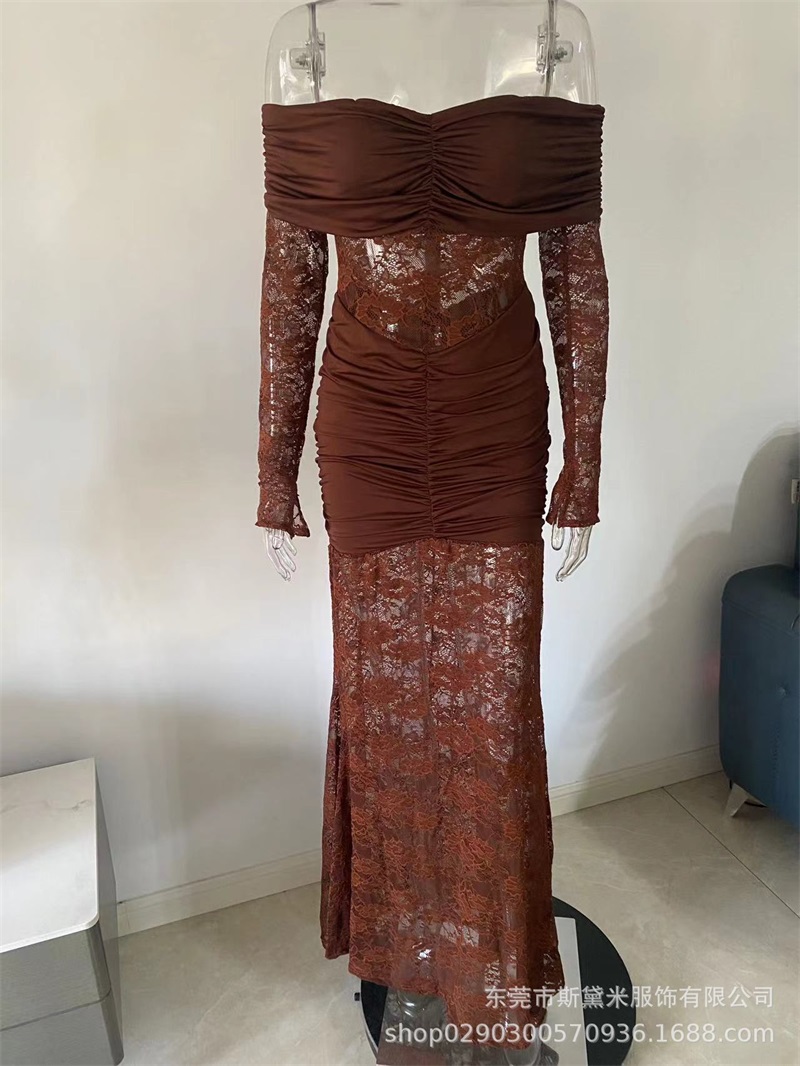 Seksowna Koronkowa Sukienka na – Women Formal Party Wear Dress recenzja i cena
