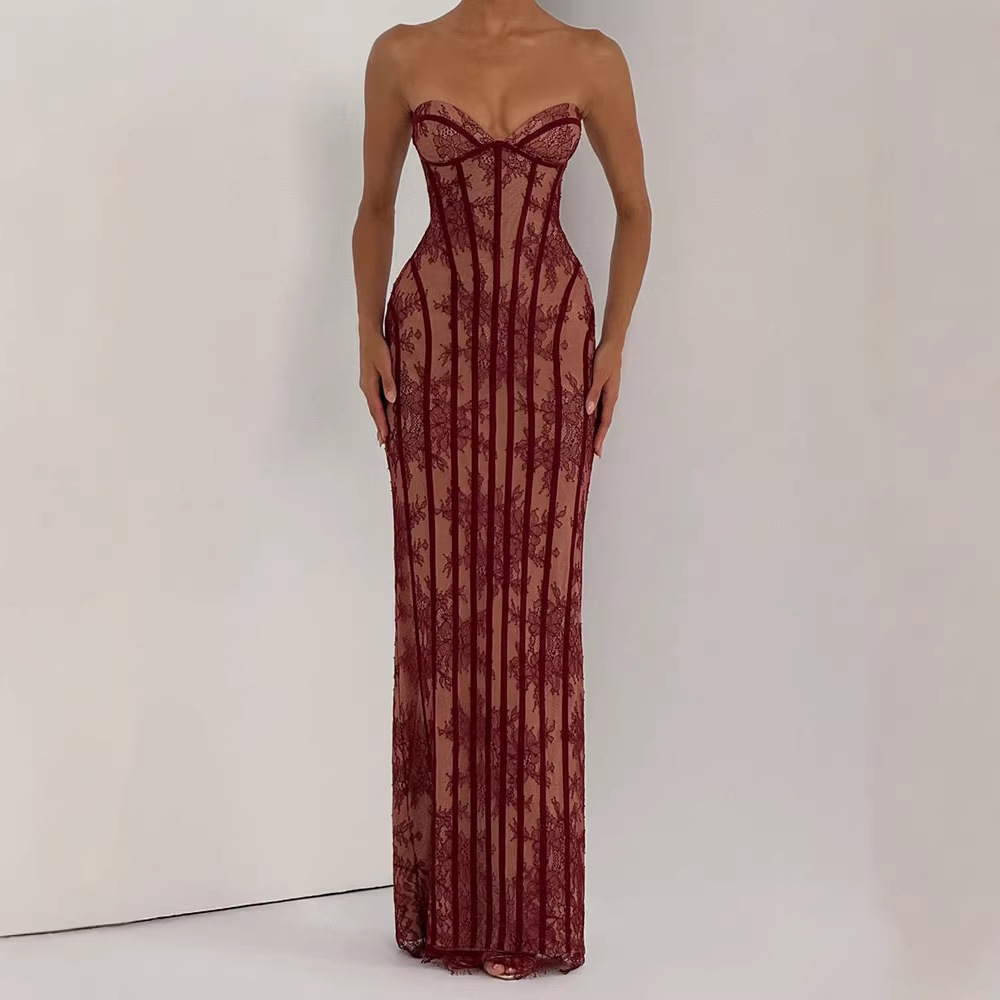Sukienka maxi bez ramiączek, o – Formal Women'S Wear recenzja i cena