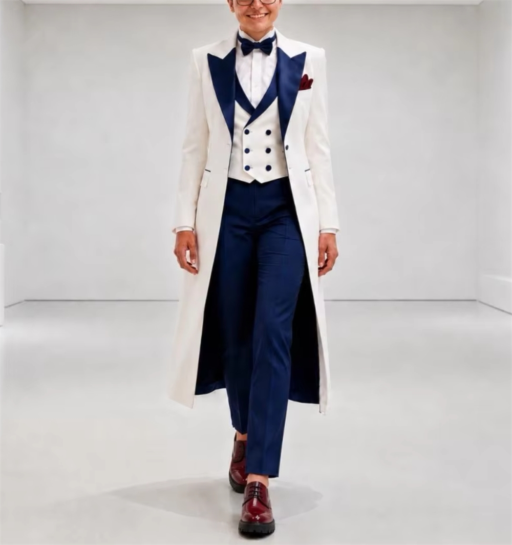 Granatowo-biała damska marynar – Formal Women'S Wear recenzja i cena